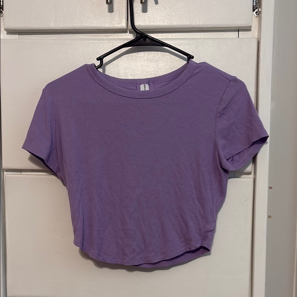 Purple Women's Athletic Crop Top